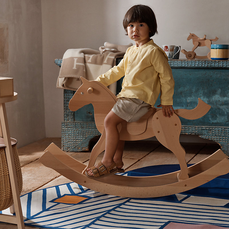 Wooden baby hot sale horse